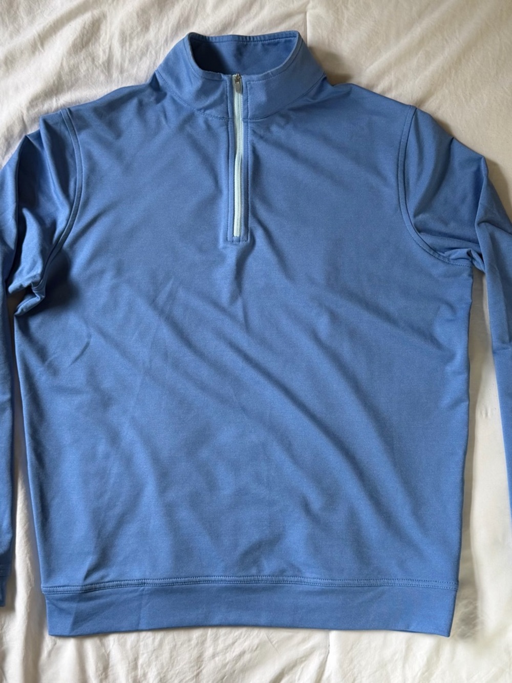 Peter Millar Men's Light Blue Quarter-Zip Pullover